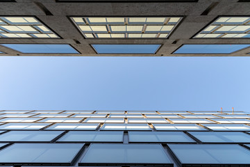 Glass Business Buildings Symmetry and Sky at Europaallee Zürich