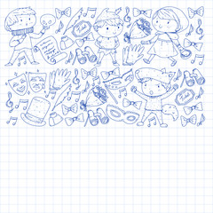 Obraz premium Children theatre. Theatre perfomance with kids.