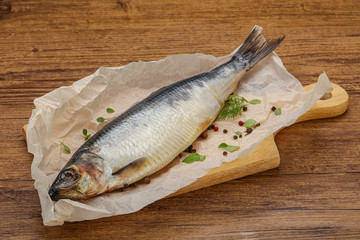 Salted Herring fish with pepper