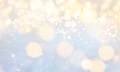 Obraz premium Christmas light background. Holiday glowing backdrop. Defocused Background With Blinking Stars. Blurred Bokeh.