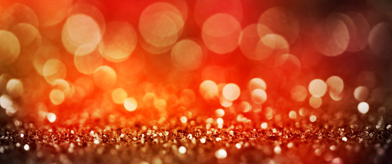 Christmas light background.  Holiday glowing backdrop. Defocused Background With Blinking Stars....