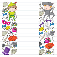 Children theatre. Theatre perfomance with kids.