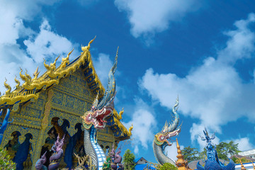 Fototapeta premium Blue Temple in Chaing Rai, Thailand