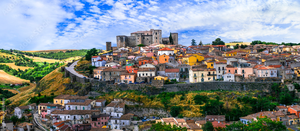 Wall mural italy travel and unique places. scenic medieval village (borgo) in basilicata - melfi with impressiv