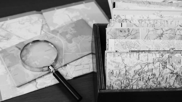 Old maps of different countries from traveling