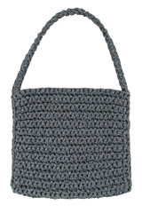 Women knitted bag on white