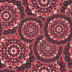 Persian medallion flower seamless ornament design.