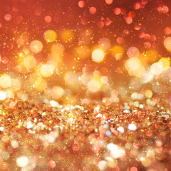 Christmas light background.  Holiday glowing backdrop. Defocused Background With Blinking Stars. Blurred Bokeh.