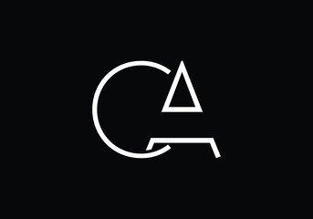 Initial Monogram Letter CA Logo Design Vector Template. CA Letter Logo Design