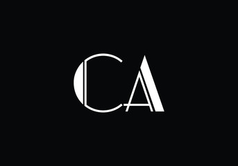 Initial Monogram Letter CA Logo Design Vector Template. CA Letter Logo Design