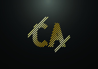 Initial Monogram Letter CA Logo Design Vector Template. CA Letter Logo Design
