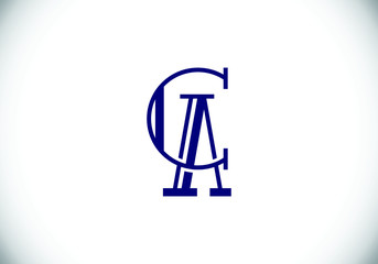 Initial Monogram Letter CA Logo Design Vector Template. CA Letter Logo Design