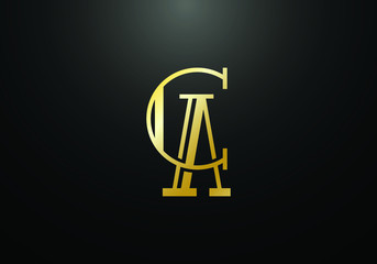 Initial Monogram Letter CA Logo Design Vector Template. CA Letter Logo Design