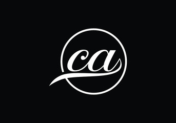 Initial Monogram Letter CA Logo Design Vector Template. CA Letter Logo Design