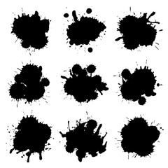 Vector illustration of variously shaped spots and splashes.