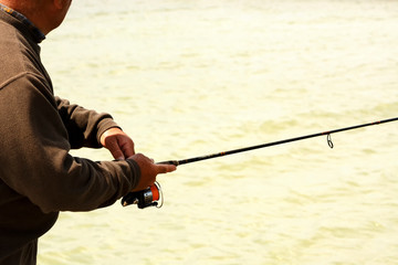 Angler at Lake Balaton, Hungary - 353204916