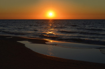 sea water sky cloads nature sunset