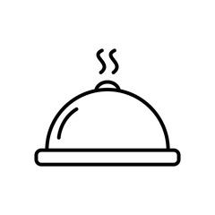 kitchen platter icon, line style
