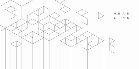 Abstract geometric technological background. Vector creative design.