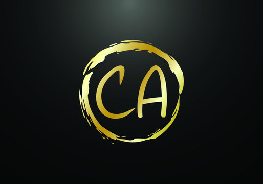 Initial Monogram Letter CA Logo Design Vector Template. CA Letter Logo Design