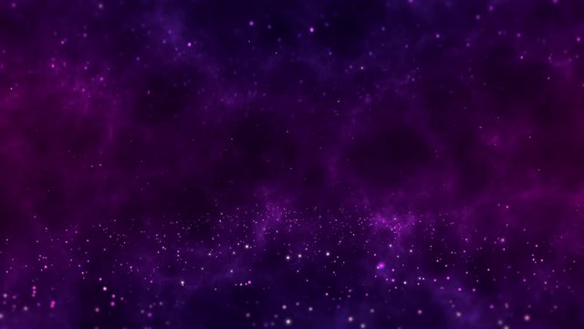 abstract purple neon background with backlit particles flying in space 4k animation