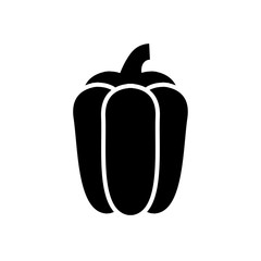 pepper vegetable icon, silhouette style