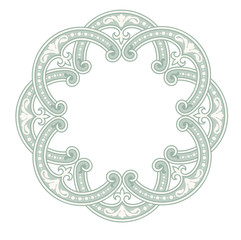 Floral Circular Frame Design