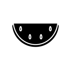 watermelon fruit icon, silhouette style