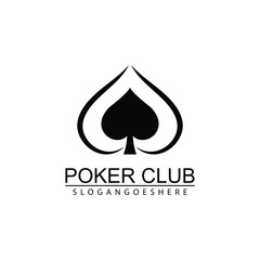 Fototapeta premium Poker Club Logo Design for Casino Business, Gamble, Card Game, Speculate, etc