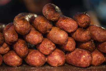 Grilled sausages