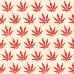 Fototapeta na wymiar Cannabis marijuana weed repeat pattern fabric textile gift wrap background texture wall background vector