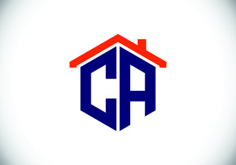 Initial Monogram Letter CA Logo Design Vector Template. CA Letter Logo Design