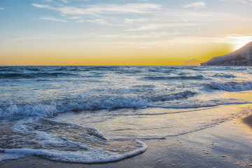 COSTA BLANCA, ALICANTE, CALPE, SPAIN - January 09, 2019: Sunset  sea © Vladimir