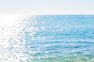 summer blurred sea bokeh beach background