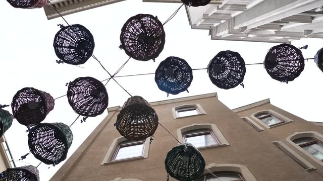 Ankara, Turkey - January 9, 2020: Decoration bells on the streets of Ankara.