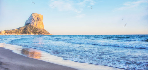 COSTA BLANCA, ALICANTE, CALPE, SPAIN - January 09, 2019: Sunset  sea © Vladimir