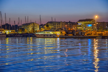 ALTEA, SPAIN - January 4, 2019: View of the city from the port.