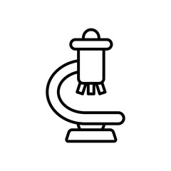 microscope tool icon, line style