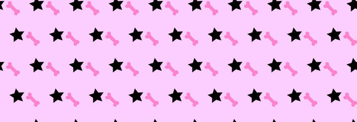 cat paw dog puppy kitten pattern  vector seamless 