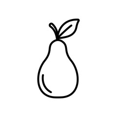pear fruit icon, line style
