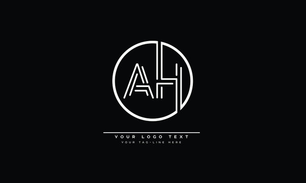 AH ,HA ,A ,H  letters abstract logo monogram