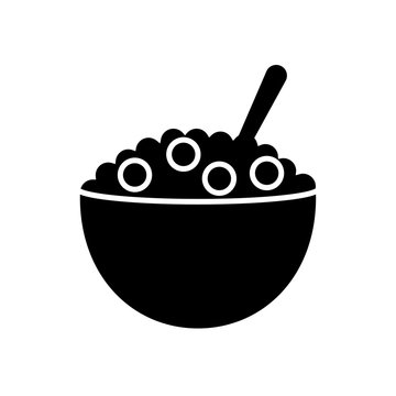 recommend clip art: cereal bowl icon, silhouette style