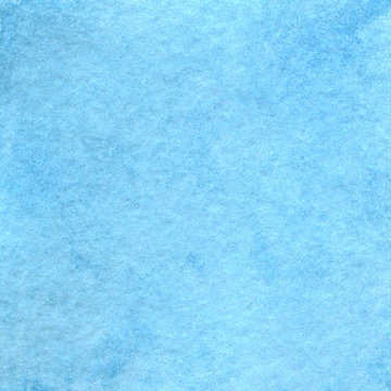 Azure blue simple aquarelle color background texture