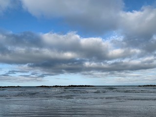 storm clouds over the sea
