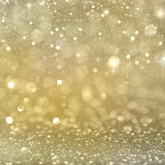 Christmas light background.  Holiday glowing backdrop. Defocused Background With Blinking Stars. Blurred Bokeh.