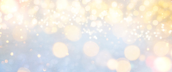 Christmas light background.  Holiday glowing backdrop. Defocused Background With Blinking Stars. Blurred Bokeh.