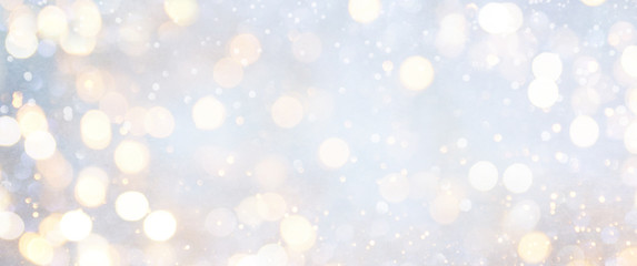 Christmas light background.  Holiday glowing backdrop. Defocused Background With Blinking Stars....