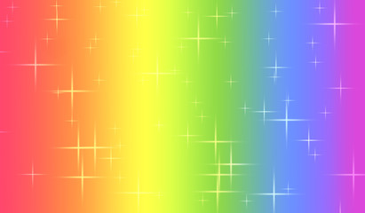 Regenbogenfarben Hintergrund mit Sternen