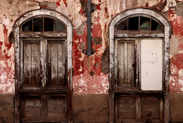 Old abandoned small town house