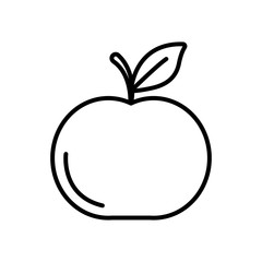 apple fruit icon, line style